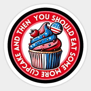 USA Patriot Cupcake - You should eat some more | Foodie | United States Flag | Sweet Sticker